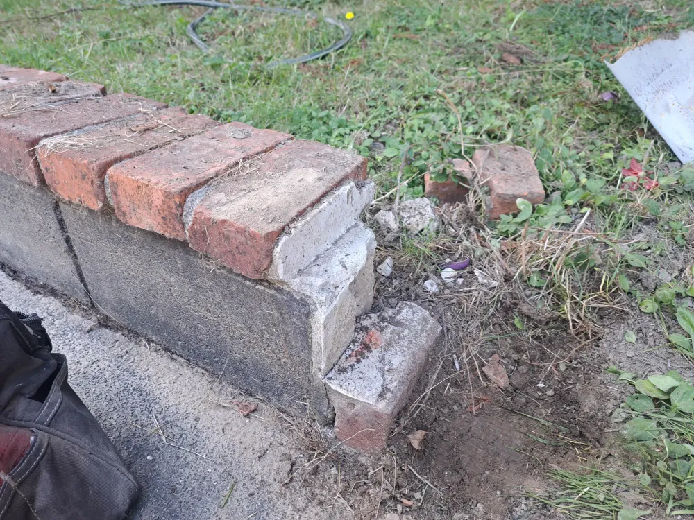 Brick retaining wall repair image